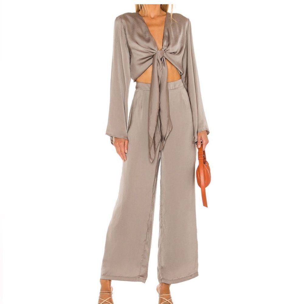 SNDYS The Label Pluto Jumpsuit from  Revolve olive green size 6.